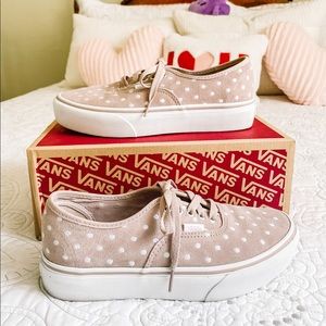 Platform Pink Suede Polka Dot Vans